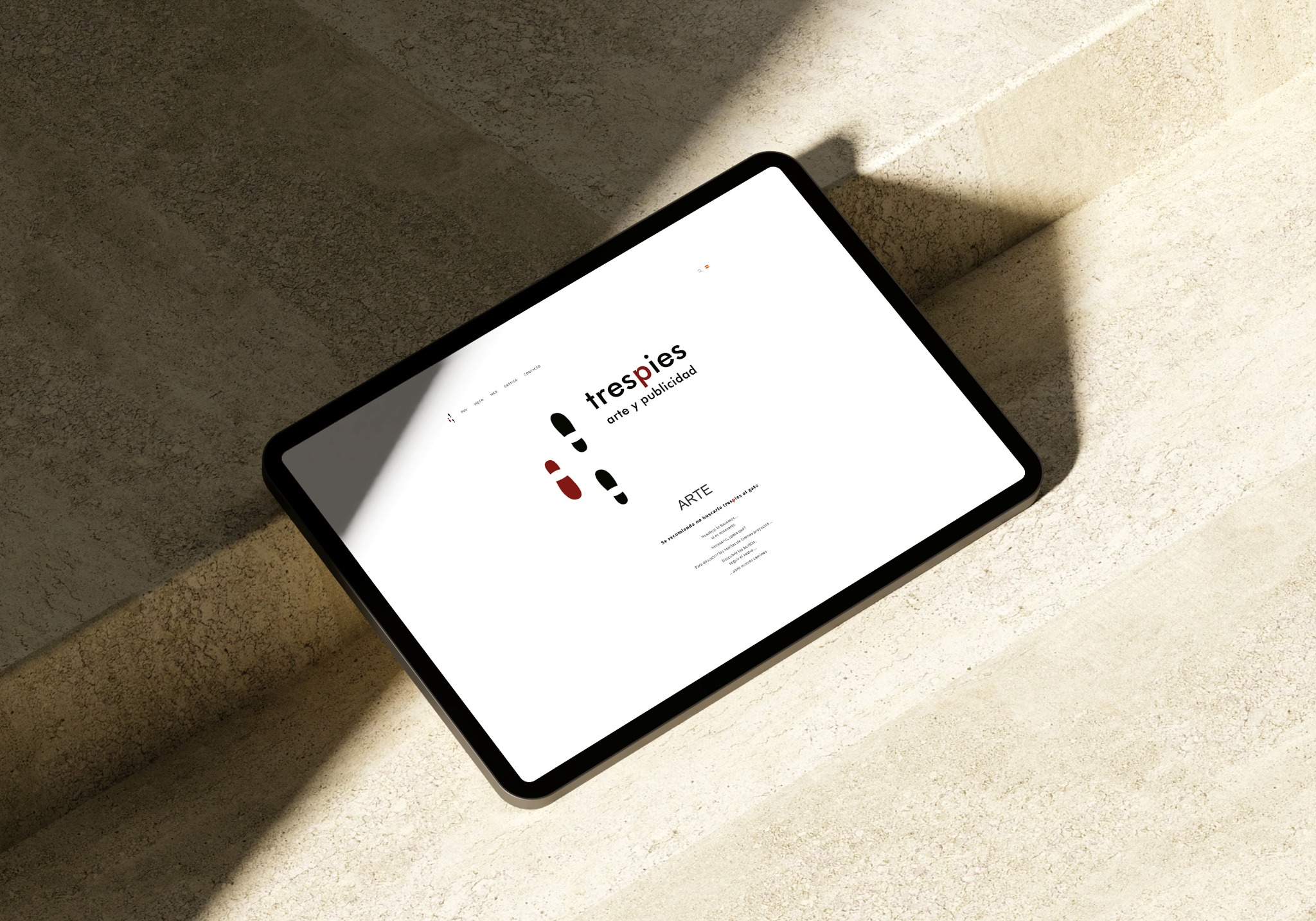 Presentación digital de Trespies en una tablet
